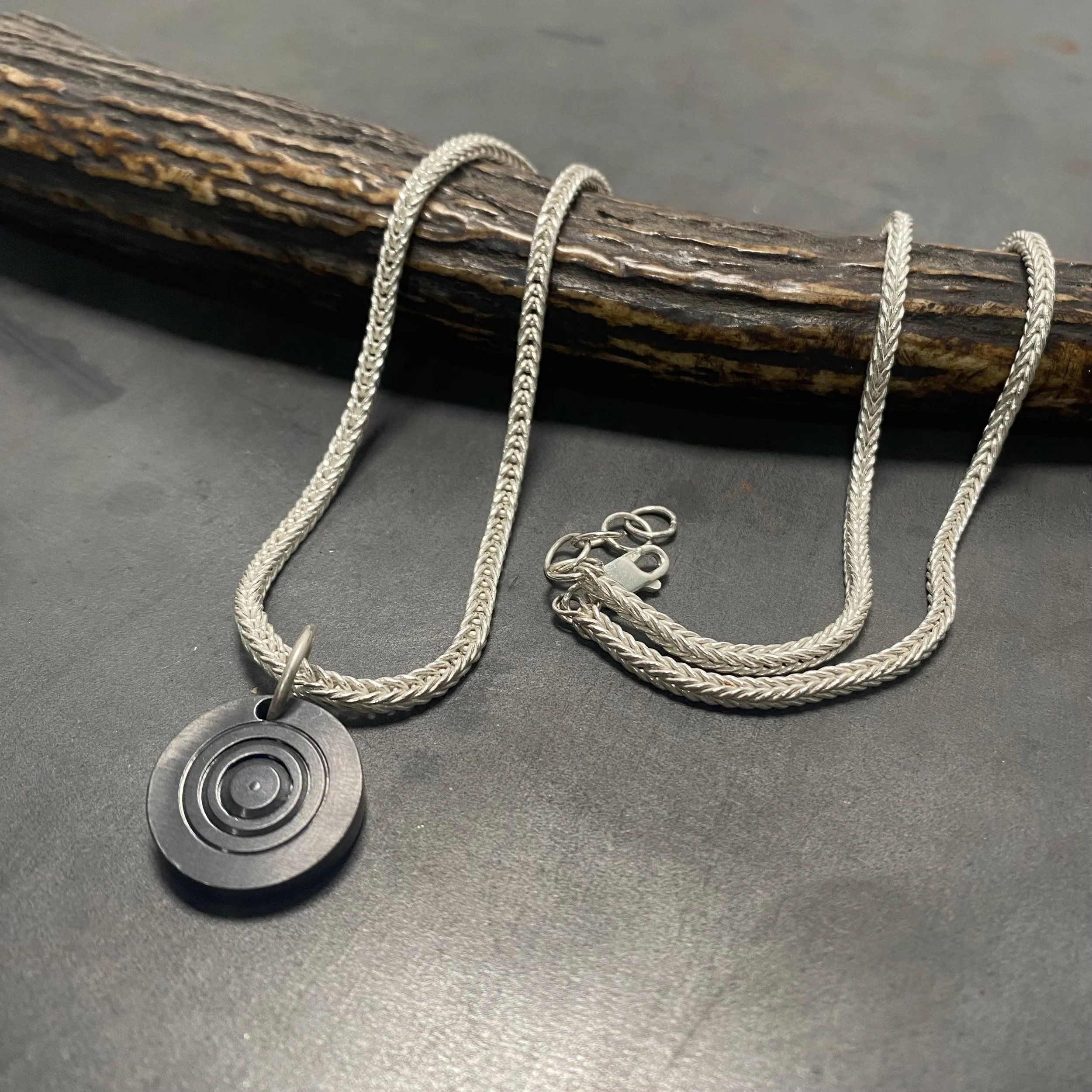 22 Gauge One Way Double Loop in Loop Necklace — OberMetalWorks